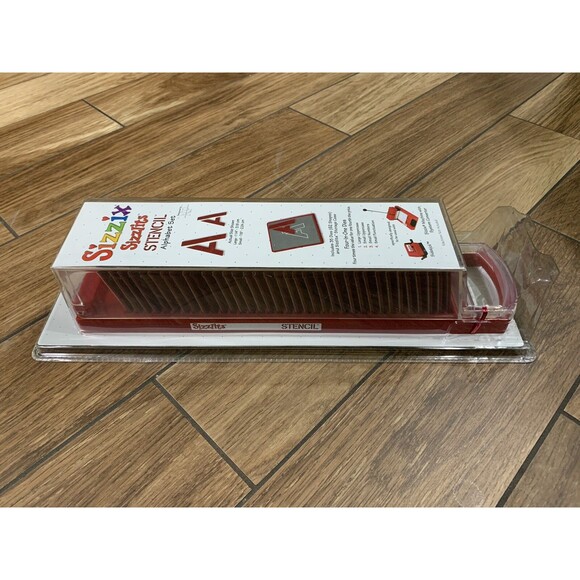 SIZZIX Sizzlits Stencil ALPHABET SET W/ Case 38-9732 New/Sealed Scrapbooking - Picture 4 of 11